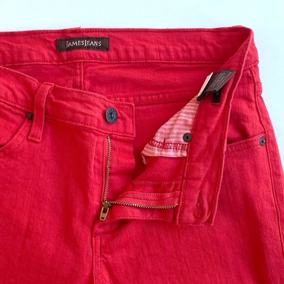 James Jeans Womens Red Juliette Flare Jeans Size 29x32 - Picture 3 of 12